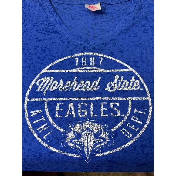 Knights Apparel Blue Morehead State Eagles Kentucky Womens Tee Shirt Size L - Picture 4 of 8